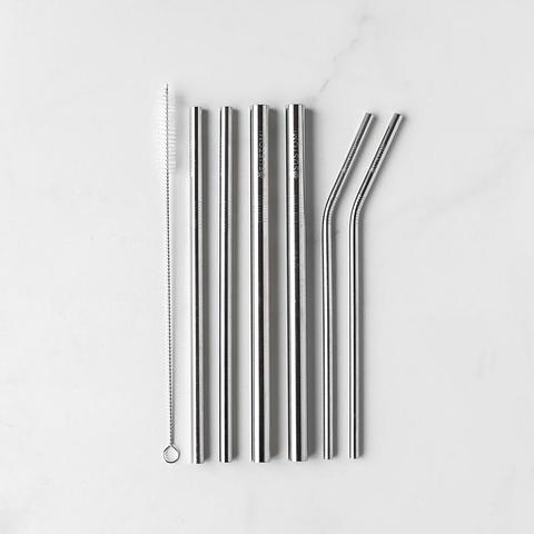 Mixed 6 Pack Metal Straws