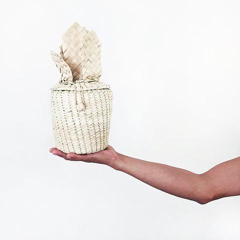 Piña Handwoven Palm Storage Basket