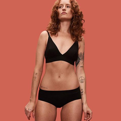 Organic Bikini Briefs / Black 2-pack